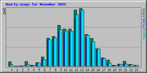 Hourly usage for November 2022