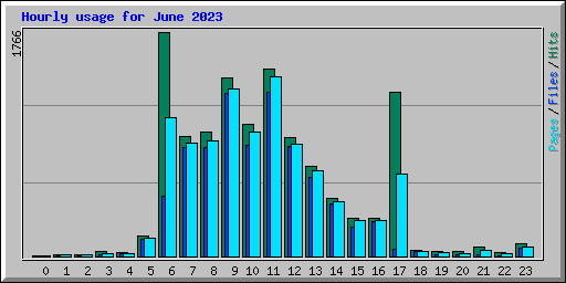Hourly usage for June 2023